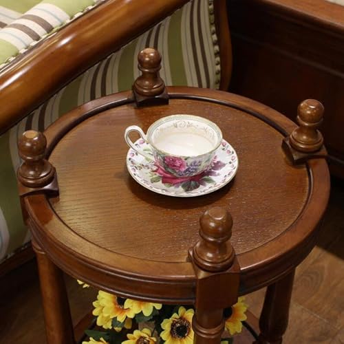Petite table basse d'appoint stable en bois massif pour optimiser le salon