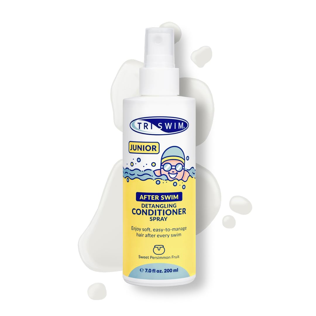 TRISWIM Junior After Swim - Acondicionador desenredante en Aerosol para niños, Protege y repara el Cabello dañado por Cloro, Productos químicos de Piscina y Agua Salada, desenredante de Cabello