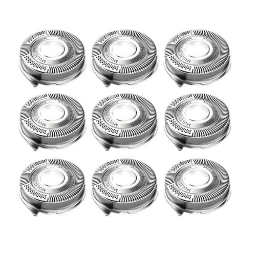 KADILRTV Testina di Ricambio SH50, Compatibile con Philips, Shaver Series 5000 (S5xxx), AquaTouch (AT8xx, AT7xx), PowerTouch (PT8xx, PT7xx)(9pc-SH50)