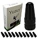Yuauy 10 Pcs Black MTB PRESTA Bike Bicycle Road Racing Coloured Metal Anodized Machined Aluminum Alloy Tire French Style Valve Cap Dust Covers