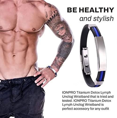 Ionpro Titanium D^etox Lympunclog Wristband, Lymph D^etox Magnetic Bracelets Titanium, Men Magnetic Bracelets For Energy, Lymph Unclog Wristband, Titanium Steel S^limming Bracelet For Men Women (4Pcs) #TOP3