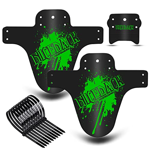 NICEDACK Guardabarros MTB, Guardabarros Bicicleta Montaña, MTB Mudguard Delantero y Trasero Compatible se Adapta a 20
