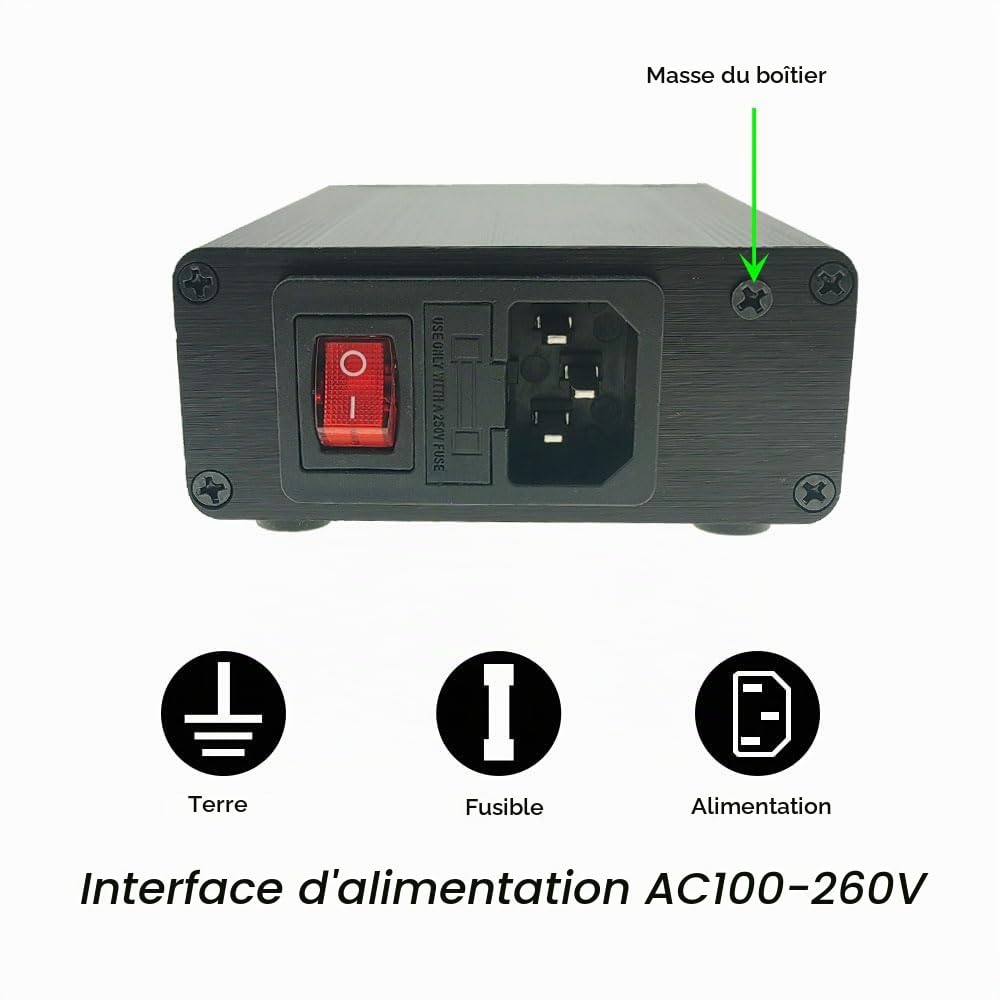 Station de fer à souder T12 OLED DIY STM32 V2.1S Contrôleur de température électronique Embouts de fer à souder Poignée en alliage d'aluminium Boîtier en alliage d'aluminium Équipements
