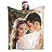 Coperta personalizzata con foto di testo. con 1-9 collage di foto. di flanella per la famiglia, il compleanno, il regalo di nozze, si adatta al divano, al divano, alla camera da letto-80cmX120cm