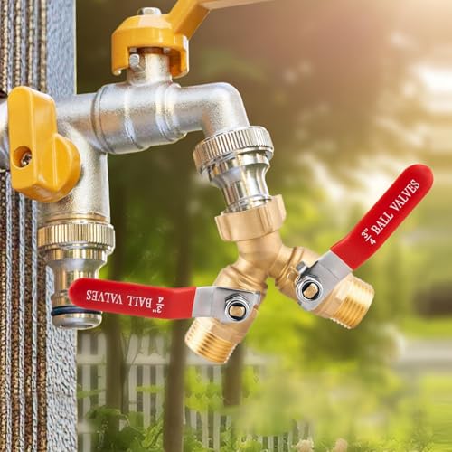 Robinet d'eau 2 sorties pour stopper les fuites d'arrosage - 3