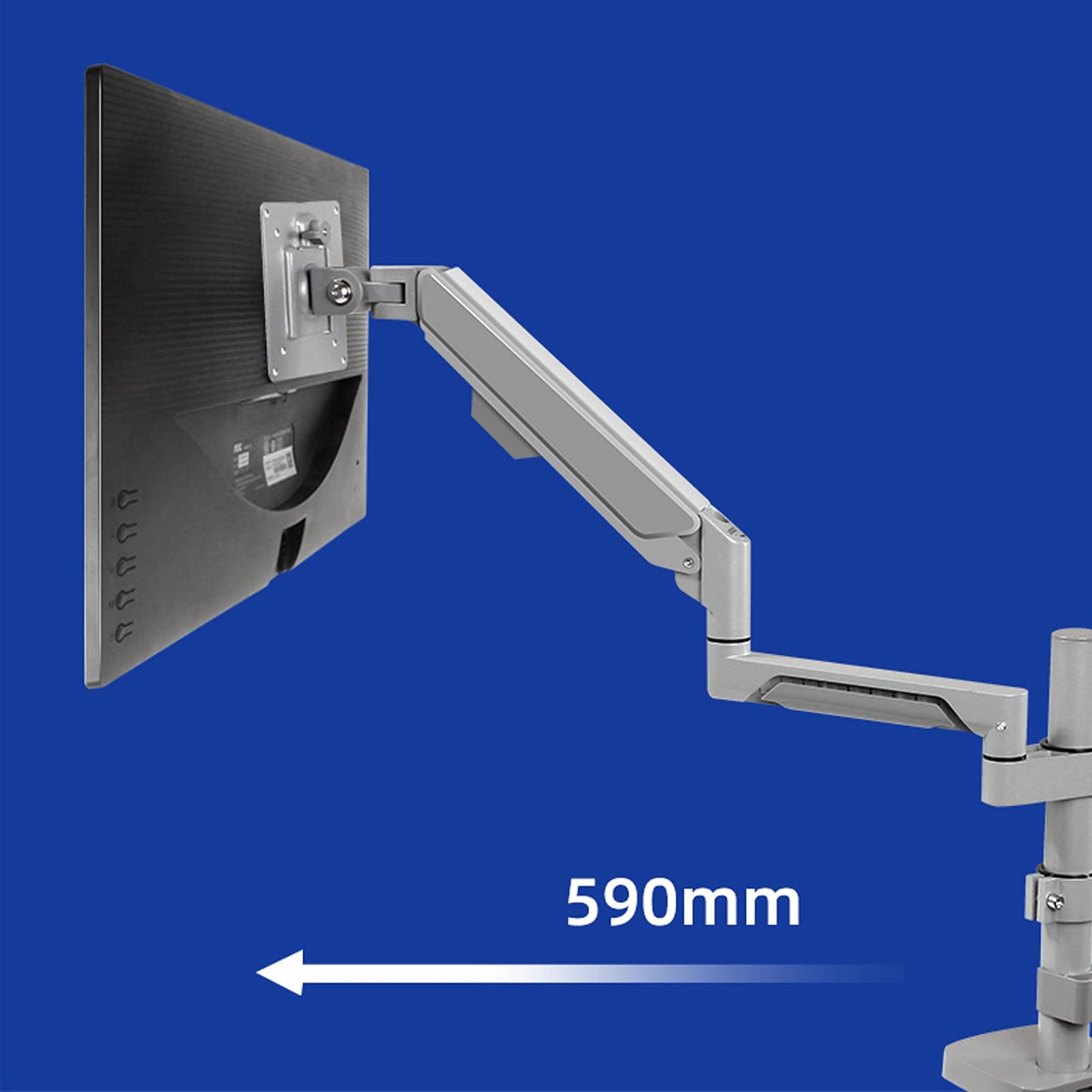 Supporto per Braccio Monitor Supporto per Doppio Monitor per impieghi gravosi 14-32 Pollici ， Supporto per Monitor Regolabile con Molla a Gas Supporto per Doppio Monitor per 4,4-19,8 libbre per