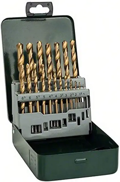 Imagen relacionada con Bosch 2607019437 - Set con 19 brocas para metal, recubrimiento de titanio