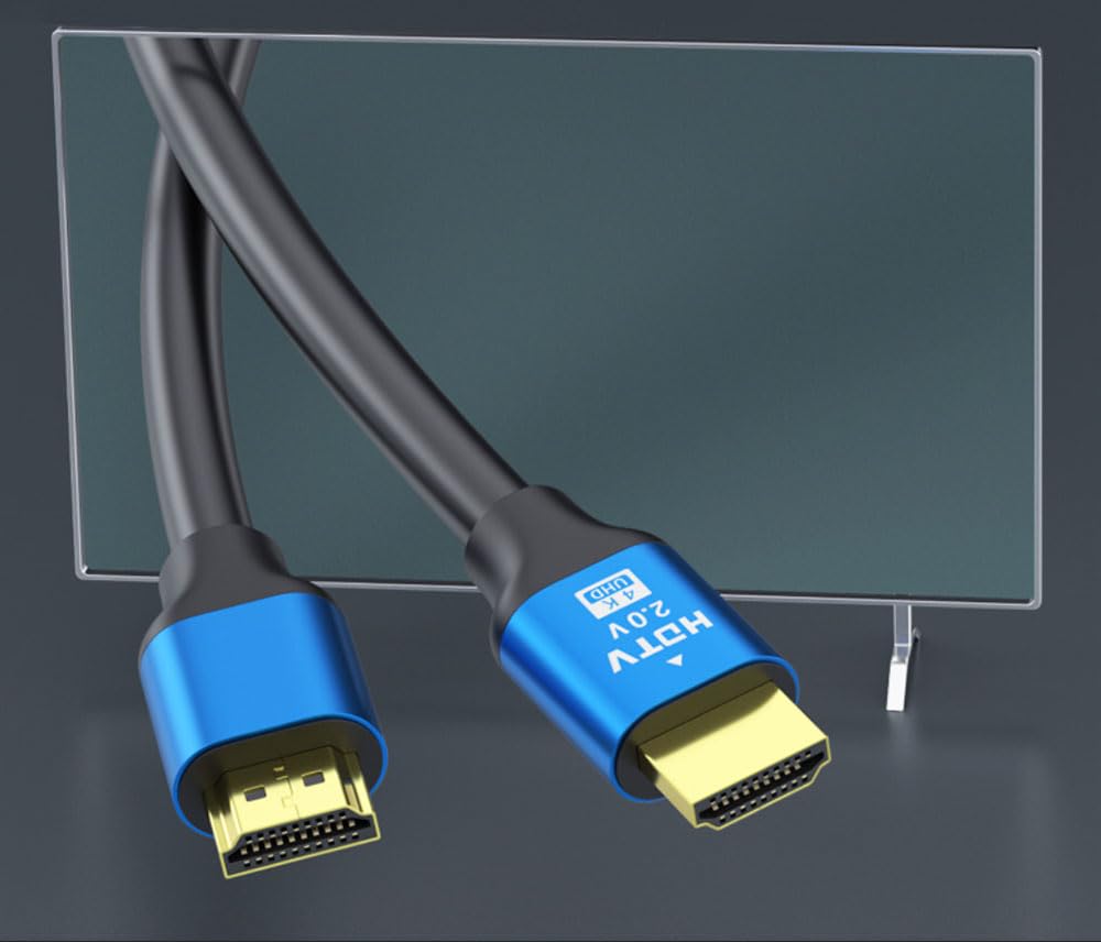 1 x kabel HDMI o wysokiej prędkości 2.0, kabel do telewizora, monitora, 4K / 60 Hz, HDMI 2.0, aluminiowa obudowa (20 m)