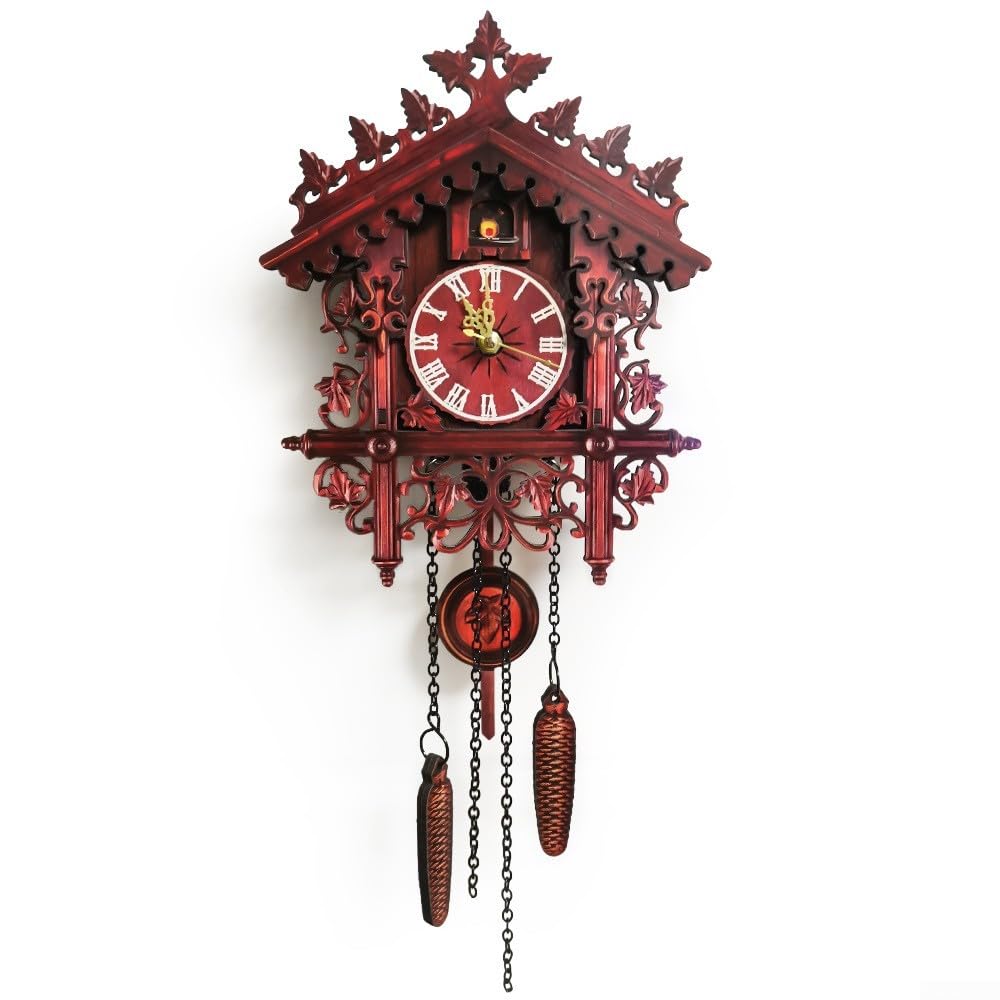 Horloges coucou vintage fabriquées à la main avec grand chiffres romains pour salon, maison, chambre, bureau, hôtel (KB-201)