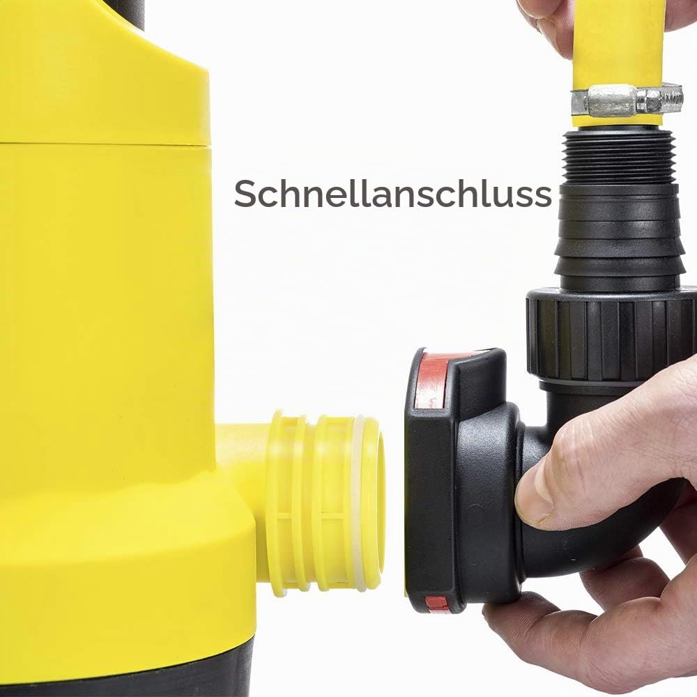 TROTEC TWP 7536 E Schmutzwasserpumpe – 12.500 l/h, 750 W, Partikel bis 25 mm, 360° Winkeladapter, Quick-Connect, IPX8