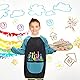 NAEBRO 2Pcs Malsch¨¹rze Kinder, Wasserdicht Malkittel 6-12 Jahre M?dchen/Junge, Malerkittel Bastelsch¨¹rze Kinder mit ?rmeln f¨¹r Basteln & Malen Backen Kochen