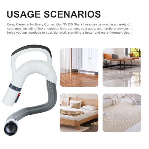 Image of Upgraded Replacement Hosehandle for Shark Navigator Rotator Lift-Away Vacuums for Series NV355, NV355C, NV355CFS, NV356E, NV356Q, NV357, NV358, NV358BRN, NV370, NV370 26 (White)
