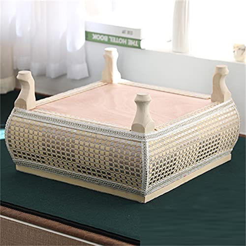 Table basse en bambou avec rangement pour petit espace et studio
