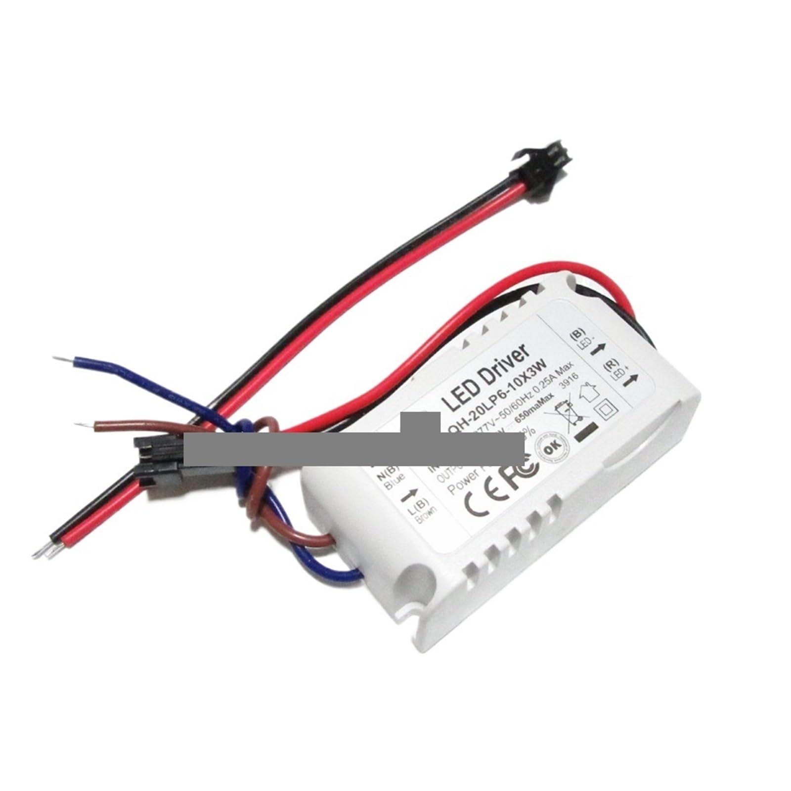 1pcs 600mA LED Driver 3W 10W 20W 30W 40W 50W 60W 1-2x3W 3-4x3W 6-10x3W 10-18x3W 18-30x3W High Isolation Lighting (6-10x3W)