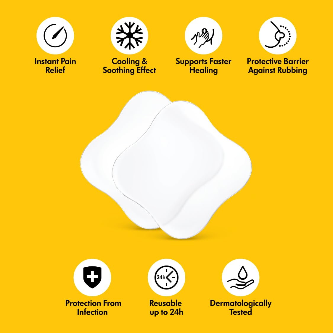 Medela Hydrogel Pads, Pain Relief and Cooling for Sore or Cracked Nipples Sterile, Individually Wrapped, Pack of 4 - Image 3