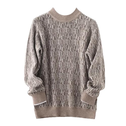 Pull laine mérinos homme col rond Kelsiop, tricot d'hiver chaud et vêtement en jersey doux