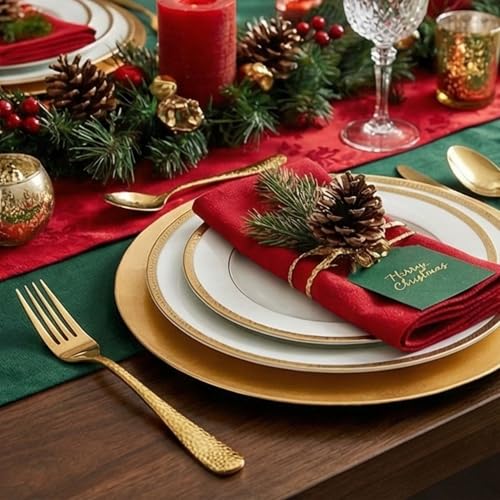 Image of Aurum Gold Hammered 4-Piece Cutlery Set | 2 Tablespoons & 2 Dinner Forks (8.1 inch) | Durable Stainless Steel Tableware for Home, Restaurants, and Gift Giving
