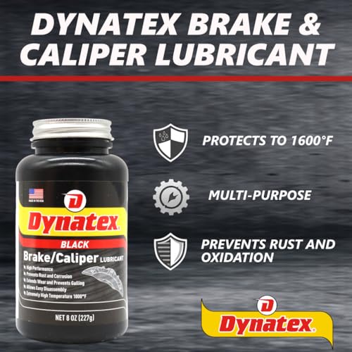 Image of Dynatex Brake & Caliper Lubricant 8 oz Tub - High-Temp Bentone Grease, Graphite Fortified, Anti-Seize & EP Protection, Rust & Corrosion Resistant (2-Pack)