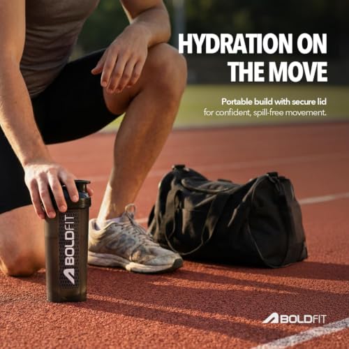 Image of Boldfit Gym Typhoon Shaker Bottle 100% Leakproof Guarantee Sipper Bottle Ideal For Proteins, Pre-Workout And BCAAS, BPA Free Material - Classic Black 700ml