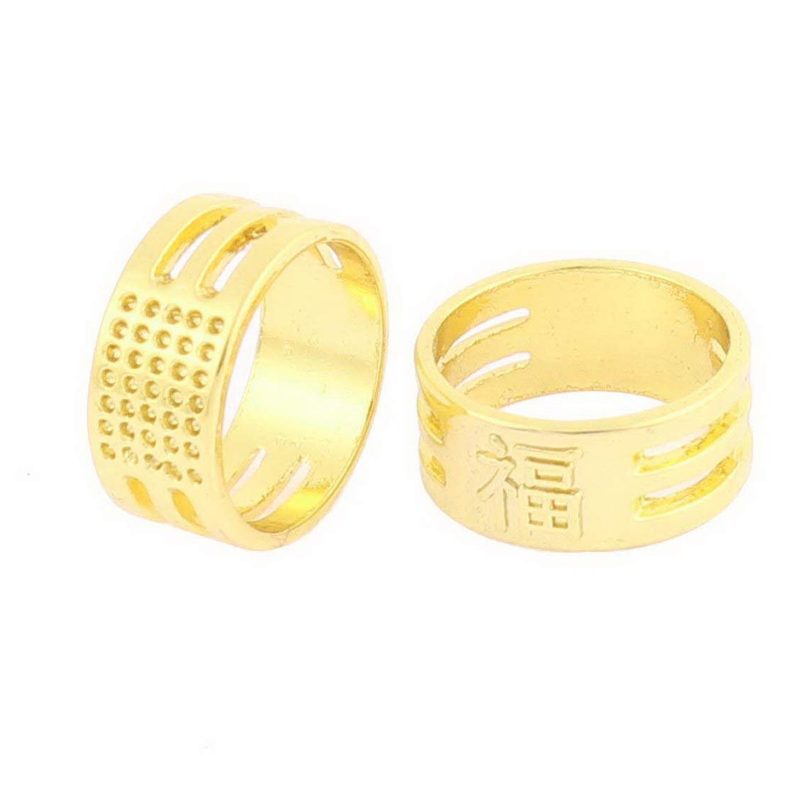 Alloy Tailors Quilting Sewing Thimble Ring Finger Protector 2 Pcs by Uptell