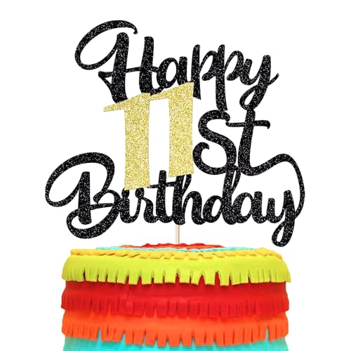 Image of 11st Happy birthday cake topper happy birthday cake decoration 11st birthday party decoration gift plugin (11)