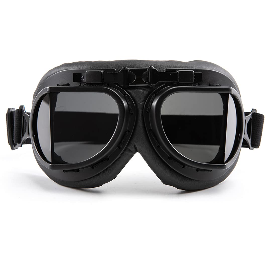 Motorradbrille Retro Windschutz Augenschutzbrille Pu Leder Reitbrille für Herren Damen