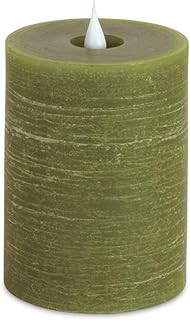 Melrose Set of 2 Simplux Led Designer Candle with Green Finish 69463DS