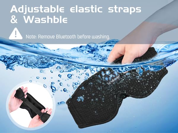 LC-dolida Sleep Mask with Bluetooth Headphones Bluetooth Sleep Mask Sleep Headphones,3D Eye Mask for Sleeping Mask Music Sleeping Headphones for Side Sleepers Meditation Gifts Gadgets for Men Women