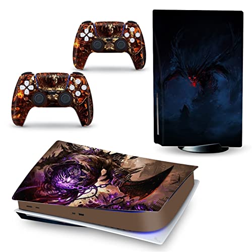 �ی� For PS5 Skin Disc Edition Anime Console And Controller Vinyl Cover Skins Wraps For Version 71566 �C�A�Ȃ��A�c�����Ȃ�