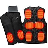● [Lightweight & Comfortable] The heated vest is made of lightweight insulated materials, wind resistant and keep warm, comfortable& skin-friendly, touching smoothly. It can help you easily keep warm in a whole winter without bulky winter clothes. Heated Jacket Vest for Men and Women supports hand washing and washing machine.