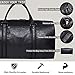 seyfocnia Oversized Travel Duffel Bag, Waterproof Leather Weekend bag Gym Sports Overnight Large Carry On Hand Bag-Black