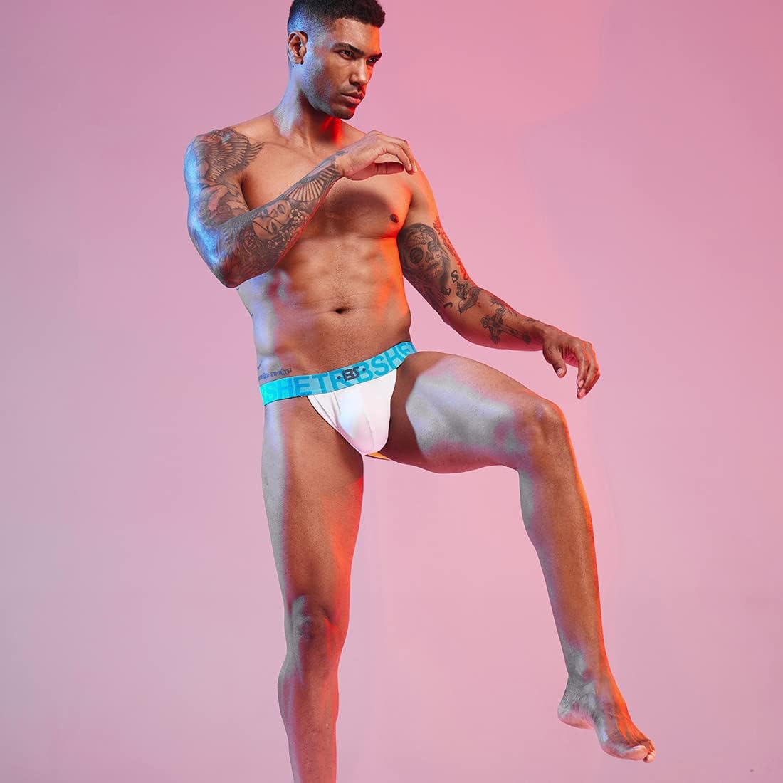 BSHETR Men's Jockstraps Athletic Supporters 5-Pack Ultra Soft Daily Sports Underwear