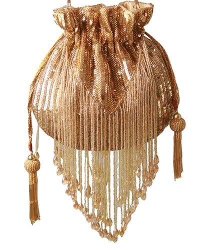 Twinkle Heavy Tassels Potli Bag with Handle – Handcrafted Silk Pouch with Vibrant Tassel Accents for Weddings, Parties, and Special Occasions-image-9