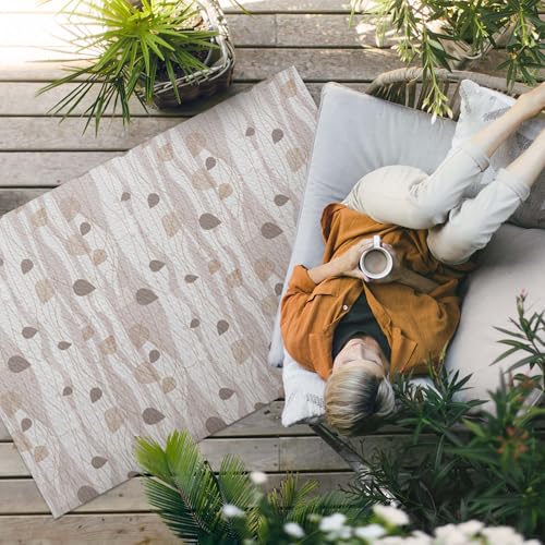 Tapis d'extérieur anti-UV et lavable pour masquer un sol de balcon abîmé