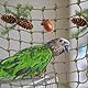CQJ Papagei-Kletternetz Dschungelfieber-Seil – Spielzeug für Kleintiere wie Wellensittiche, Liebesvögel, Finken, Nymphensittiche, Conures (Größe L: 60 x 60 cm)