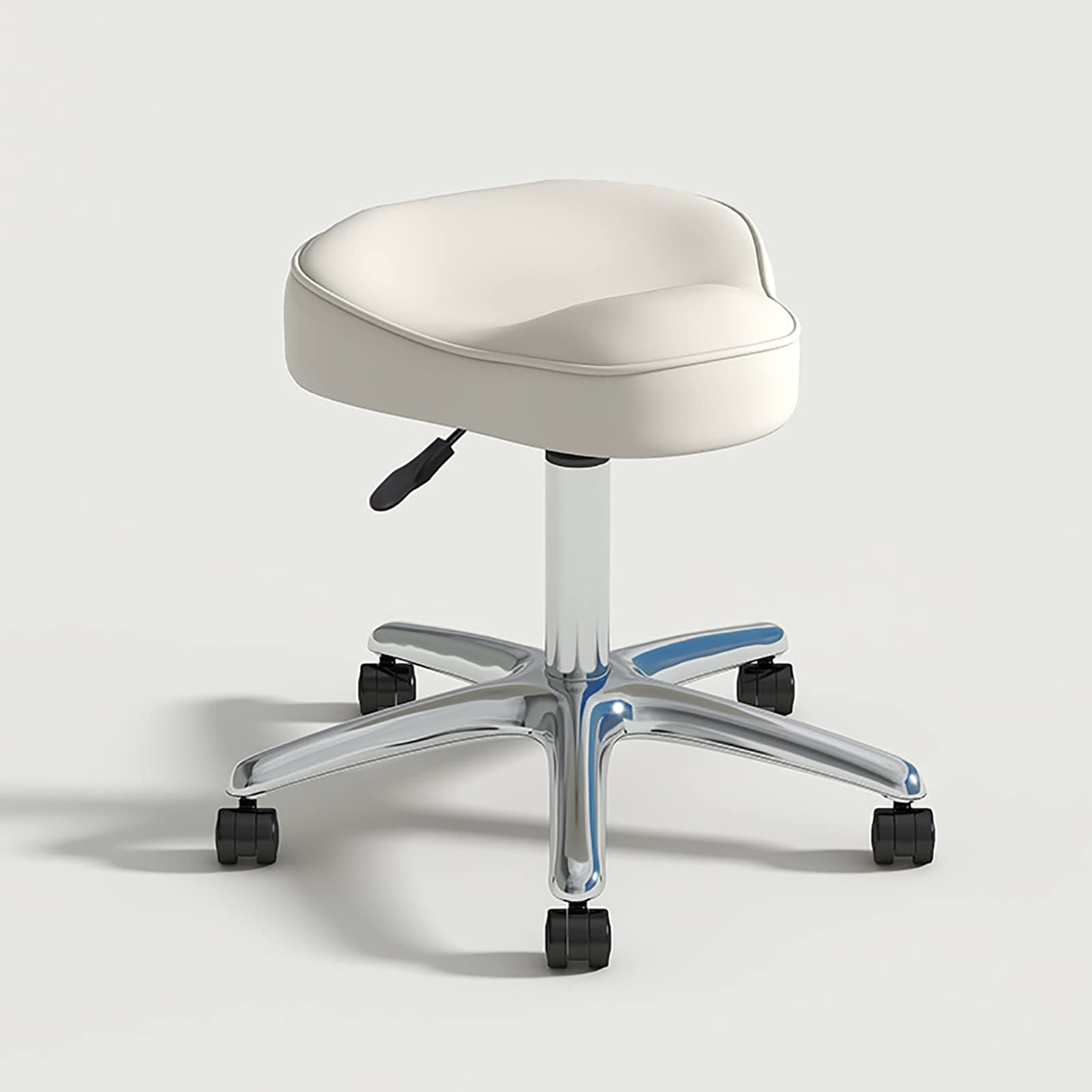 Tabouret pivotant hydraulique à roulettes pour soins spa et cils