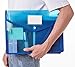 Plastic File Folder Poly Envelope Expanding File Wallet Document Folder with Snap Button Closure, Legal Size, 5 Pack Large Waterproof Accordion File Pouch (Assorted Colors)