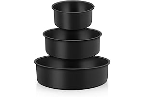 TeamFar Round Baking Cake Pan Set