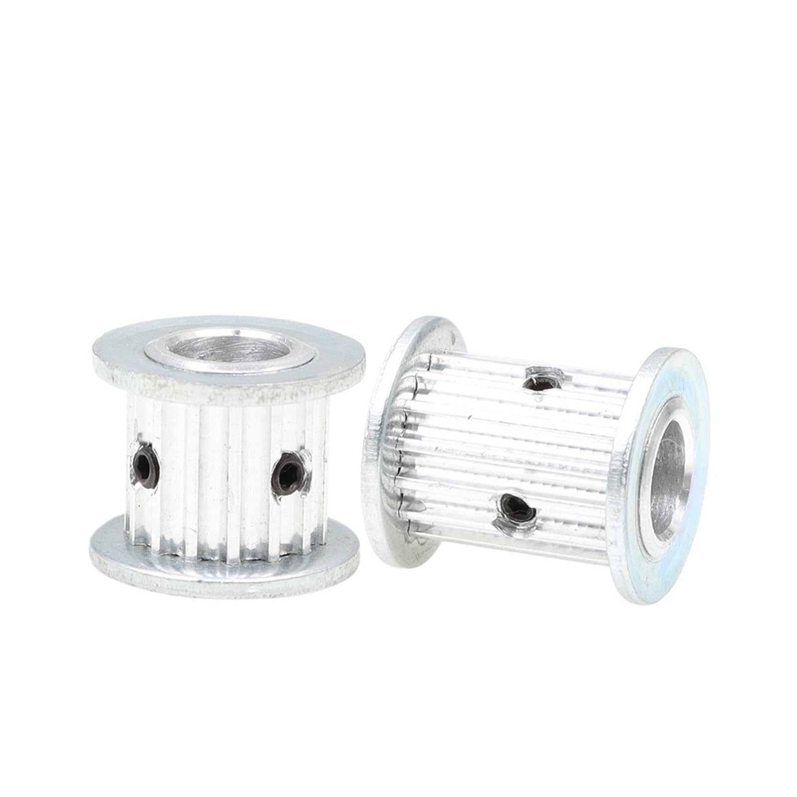 Polea síncrona de aluminio de 3 modos, 16 dientes, tamaños de orificio de 4/5/6/6,35/8 mm, ancho de ranura 11/16 mm, ancho de correa aplicable 10/15 mm, ideal para maquinaria industrial y sistemas de