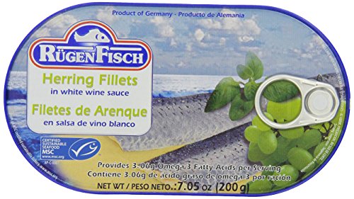 RügenFisch Herring Fillets in Wine Sauce, 7.05 Ounce