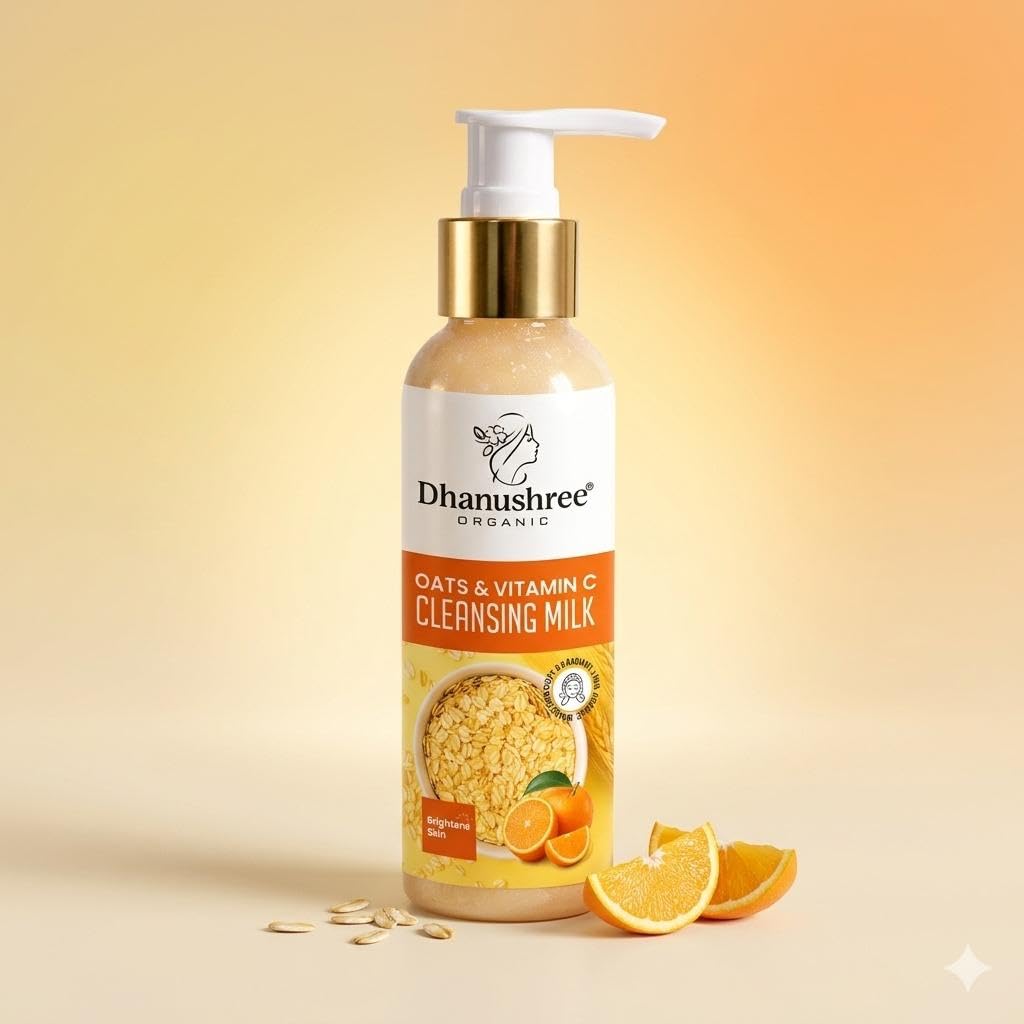 Oats & Vitamin C Cleansing Milk, All Skin Type, Moisturizes & Smoothens Skin-image-5