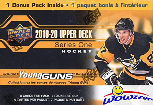 2019/20 Upper Deck Series 1 NHL Hockey EXCLUSIVE HUGE Factory Sealed Blaster Box with YOUNG GUN ROOKIE Card! Look for JACK HUGHES, Quinn Hughes, Victor Olofsson, Alexandre Texier & Many More! WOWZZER!