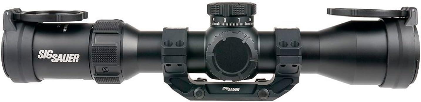 SIG SAUER Tango-MSR 2-12x44mm 34mm Tube F1/First Focal Plane High-Magnification Durable Shockproof Waterproof Fogproof Black Hunting Riflescope - Lens Covers & 34mm Alpha-MSR 1.232" Mount Included