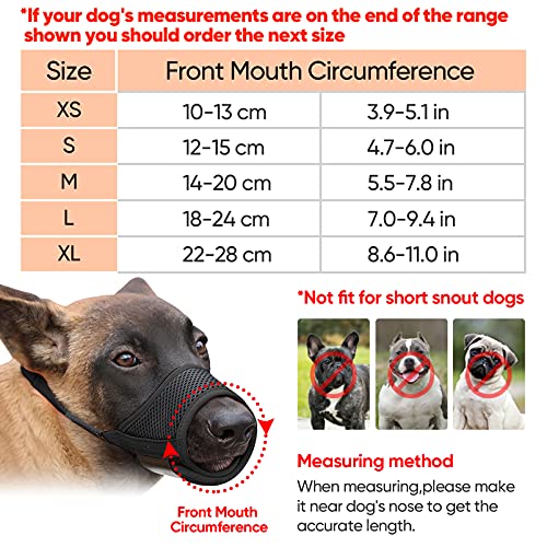 image for HEELE Dog Muzzle,Soft Nylon Muzzle Anti Biting Barking Chewing,Air Mes
