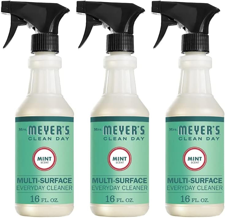 Mrs. MEYER'S CLEAN DAY Multi-Surface Everyday Cleaner Mint Scent, 16 Fl Oz (Pack of 3)