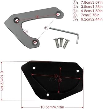 Kickstand Pad For Su&zuki V-strom 650XT DL650 2004-2023 Motorcycle Kickstand Foot Side Stand Enlarge Extension Plate Pad Motorcycle Accessories