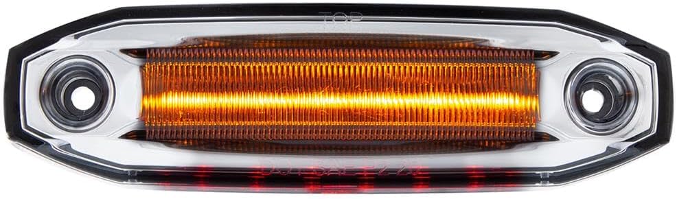 CTW Amber Clearance Marker and Red Side Ditch Puddle Lights, 6 LEDs Each