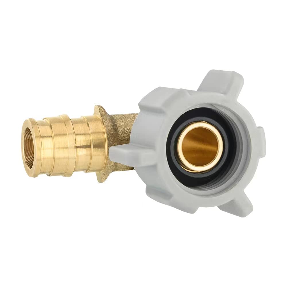 Paquete de 10 accesorios de latón de expansión EFIELD Pex-A de flujo completo de 1/2 pulgada Pex x 1/2 pulgada, codo giratorio NPT hembra, certificado ASTM F1960 UPC