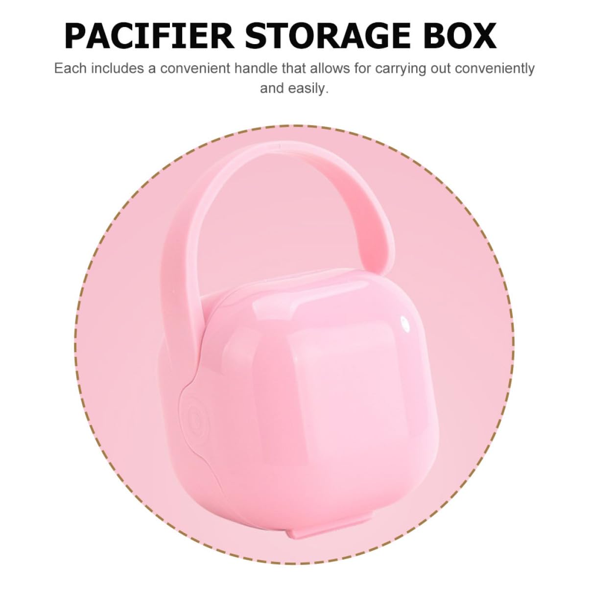 ORFOFE 2pcs Portable Pacifier Storage Case Travel Soother Container Durable Pp Material Easy Dustproof Organizer for Pacifiers Pink Green