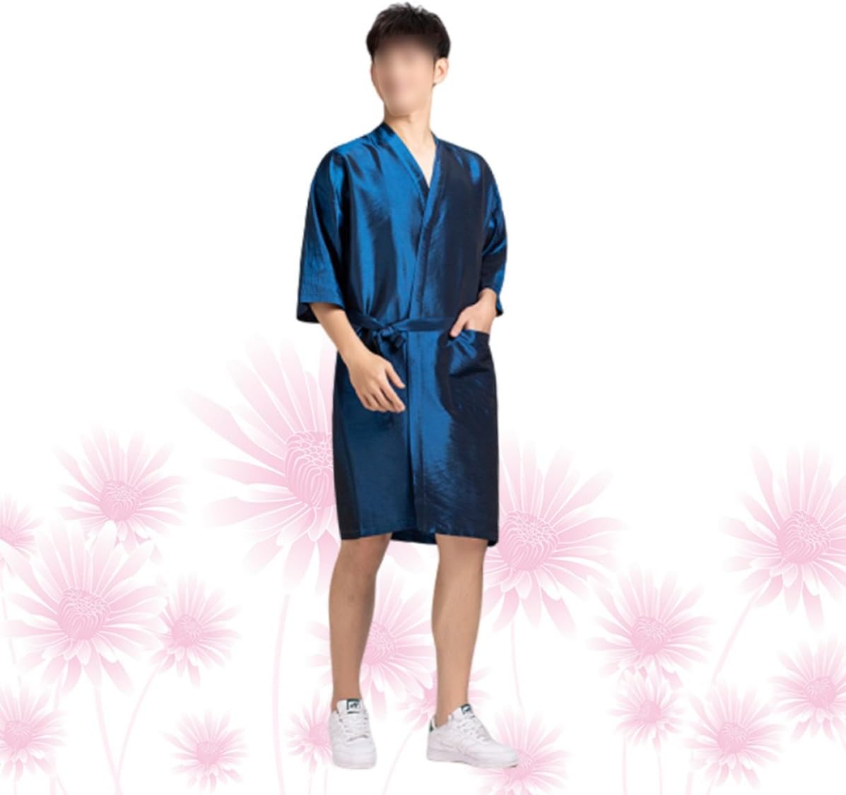 OSALADI Barber Apron Hair Cutting Apron for Hair Dyeing with Pockets Quick Dry Polyester Comfortable and Practical Design at Home Blue
